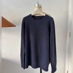 Vince Navy Blue Yak Wool Man  Sweater Size Large